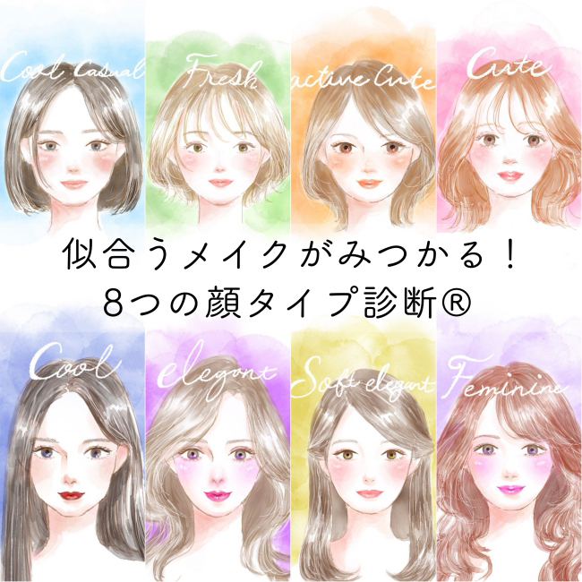 似合うメイクがみつかる! 8つの顔タイプ診断®【あなたの顔タイプは？編】