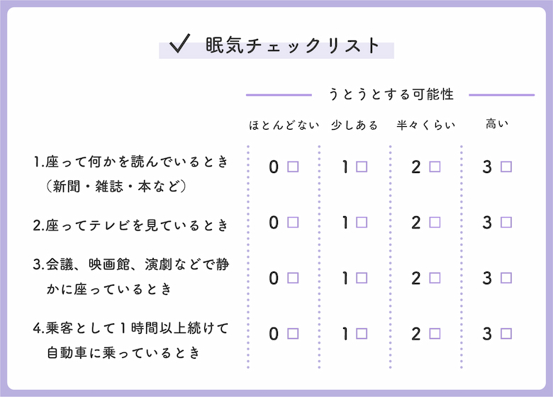 【眠気チェック】