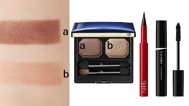＜クレ・ド・ポー ボーテ＞オンブルクルールデュオ (レフィル) #101 大地に抱かれて、＜NARS＞クライマックス リキッドアイライナー 02634、＜カネボウ＞カネボウ ラッシュエクステ WP MV1 Intense Black