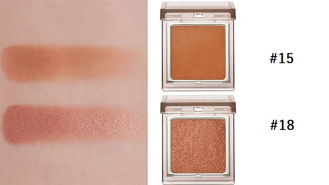 ＜RMK＞RMK インフィニット シングル アイズ #15 デザート ティーク,#18 メタリック アンバー スウォッチ