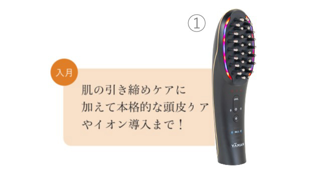 入月　肌の引き締めケアに加えて本格的な頭皮ケアやイオン導入まで！