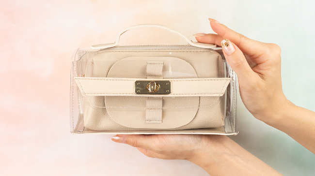 ＜sugar.C beauty＞CLEAR MULTI MINI BAG ベージュ