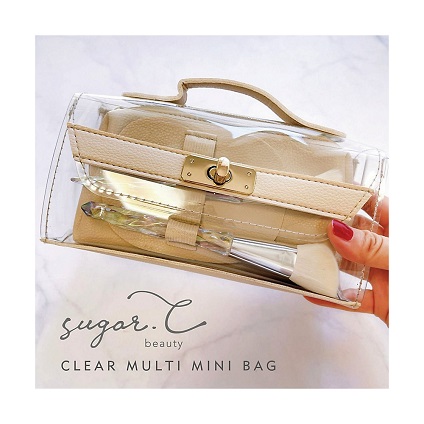 ＜sugar.C beauty＞CLEAR MULTI MINI BAG ベージュ