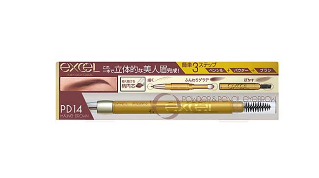 ＜エクセル＞エクセル パウダー&ペンシル アイブロウ #14 モーヴブラウン