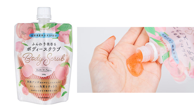 ＜ふんわり桃香る＞ふんわり桃香る ボディースクラブ