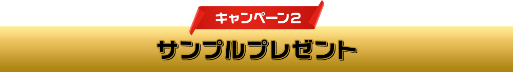 キャンペーン2 サンプルプレゼント